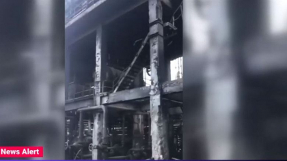 Primele imagini din interiorul Petromidia dupa explozie - VIDEO Primele imagini din interiorul Petromidia dupa explozie - VIDEO