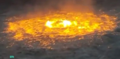 Un cerc de foc a izbucnit in apele Mexicului in urma unei scurgeri de gaz de la o conducta subacvatica a companiei petroliere Pemex - VIDEO