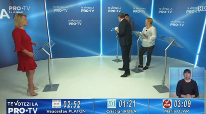 Moment neasteptat la dezbaterile de la PRO TV. Ce cadou i-a dat Cristian Rizea lui Veaceslav Platon: "Sa nu manance rahat in fata moldovenilor. Sa se stearga la gura" - VIDEO