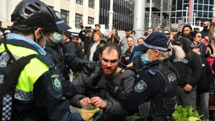 Proteste violente in Australia, din cauza restrictiilor Covid-19. Tara, afectata de Delta Proteste violente in Australia, din cauza restrictiilor Covid-19. Tara, afectata de Delta