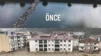 O imagine care vorbeste de la sine. O zona din Turcia, de nerecunoscut dupa inundatii - FOTO O imagine care vorbeste de la sine. O zona din Turcia, de nerecunoscut dupa inundatii - FOTO