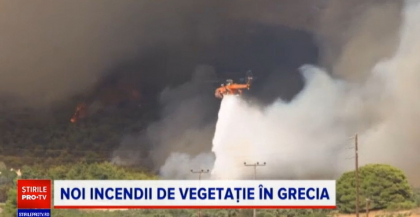Mai multe incendii de vegetatie au izbucnit in apropiere de Atena - VIDEO
