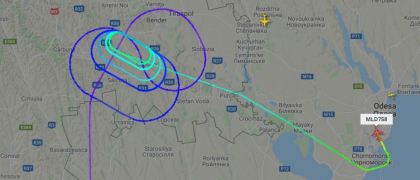 Aeronava de pe cursa Antalya - Chisinau a aterizat de urgenta pe aeroportul din Odesa, dupa ce a facut mai multe cercuri in aer deasupra tarii noastre - FOTO