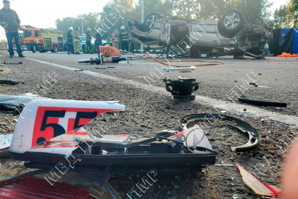 Accident tragic in Transnistria. Un barbat a murit, dupa ce masina in care se afla s-a rasturnat - FOTO