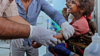 Cea mai mare criza umanitara. 10.000 de copii au fost ucisi sau mutilati in cei sase ani de conflict din Yemen Cea mai mare criza umanitara. 10.000 de copii au fost ucisi sau mutilati in cei sase ani de conflict din Yemen