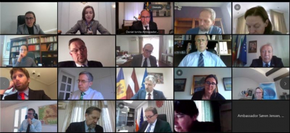 Presedintele Maia Sandu a discutat cu ambasadorii statelor UE: „Am reiterat angajamentul Republicii Moldova de a implementa politici si proiecte care vor asigura securitatea energetica a tarii”