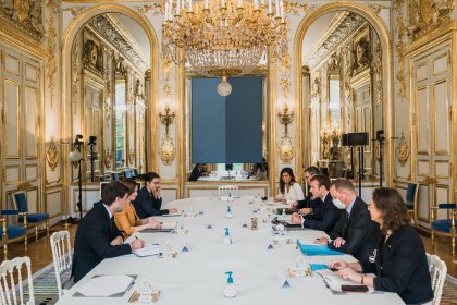 Maia Sandu a avut o intrevedere cu presedintele Frantei, Emmanuel Macron la Paris. Despre ce au discutat cei doi oficiali - FOTO