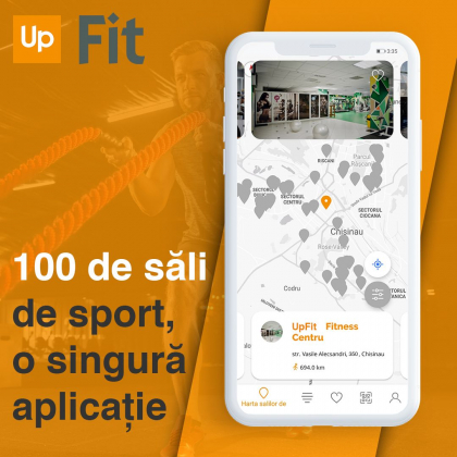 Acces la peste 100 de sali sportive cu aplicatia UpFit Acces la peste 100 de sali sportive cu aplicatia UpFit