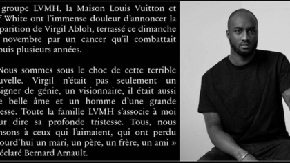 A murit designerul Virgil Abloh, director artistic la Louis Vuitton si fondatorul Off-White A murit designerul Virgil Abloh, director artistic la Louis Vuitton si fondatorul Off-White