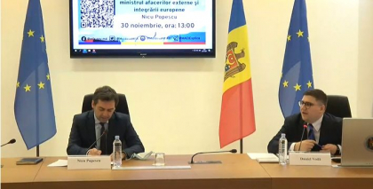 Conferinta de presa sustinuta de viceprim-ministrul, ministrul afacerilor externe si integrarii europene al Republicii Moldova, Nicu Popescu