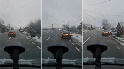 O femeie bauta la volan a condus haotic cativa kilometri inainte sa fie oprita, in Romania. A intrat pe contrasens si a lovit o masina parcata - VIDEO