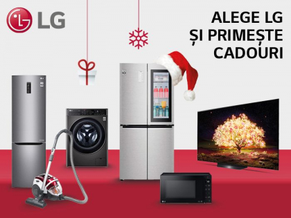 LG: Ofera un final de an fericit cu ofertele la tehnica LG LG: Ofera un final de an fericit cu ofertele la tehnica LG