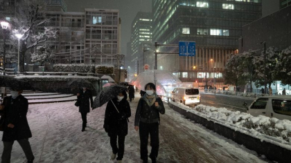 Cum arata Tokyo dupa o ninsoare neobisnuita. Oamenii au spus ca foarte rar au vazut asa ceva - FOTO