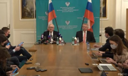 LIVE. Briefing de presa sustinut de Serghei Reabkov si Ghenadie Gatilov despre rezultatele discutiilor strategice dintre Rusia si Statele Unite.