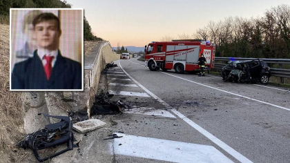 Accident tragic in Italia. Un tanar moldovean a murit, dupa ce s-a izbit cu masina intr-un perete de beton - FOTO