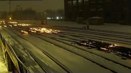 Sinele de tren din Chicaco au fost cuprinse de flacari, in plina iarna. Care este motivul - FOTO Sinele de tren din Chicaco au fost cuprinse de flacari, in plina iarna. Care este motivul - FOTO