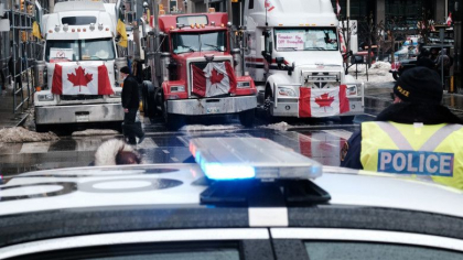 Casa Alba ii cere Canadei sa intervina pentru a opri „Convoiul libertatii”, protestul care risca sa se raspandeasca in toata lumea