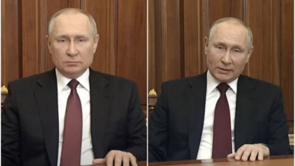 Discursul video in care Vladimir Putin a anuntat invadarea Ucrainei a fost inregistrat cu trei zile in urma