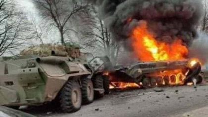 Trupele ucrainene au distrus tancuri si au doborat elicoptere rusesti. Imagini cu pagubele provocate armatei ruse