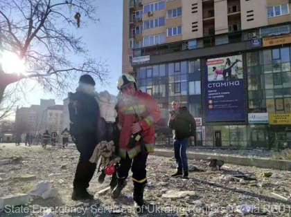 Zeci de raniti, inclusiv copii, dupa luptele din timpul noptii de la Kiev, anunta primarul capitalei ucrainene
