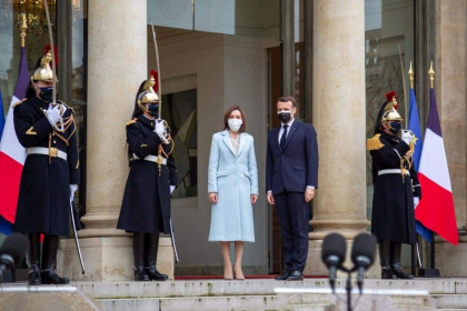 Presedintele Maia Sandu a discutat despre situatia curenta din regiune cu presedintele Emmanuel Macron
