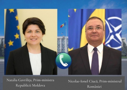 Natalia Gavrilita a discutat cu omologul sau roman, Nicolae-Ionel Ciuca despre situatia de securitate din regiune si fluxurile de refugiati provocate de razboiul din Ucraina 