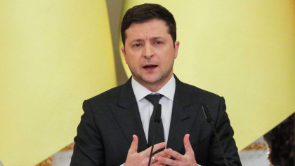 Vladimir Zelenski va tine un discurs in cadrul sesiunii plenare extraordinare in Parlamentul European
