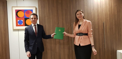 Cererea de aderare a Republicii Moldova la Uniunea Europeana - prezentata ambasadorului Philippe Leglise-Costa, reprezentant permanent al Frantei pe langa UE - FOTO
