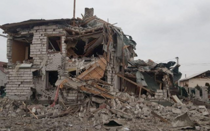 30 de case, distruse de rachete rusesti in Ovruch, regiunea Jitomir - GALERIE FOTO