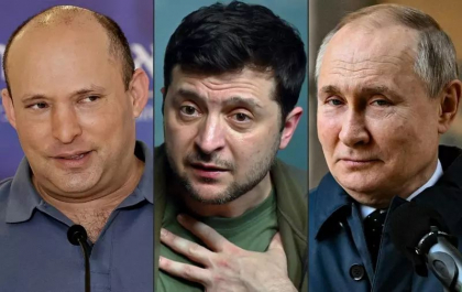 Concluzia lui Naftali Bennett dupa discutii intense cu Putin, dar si cu Zelenski: Israelul va incerca sa medieze conflictul, dar sansele sunt mici Concluzia lui Naftali Bennett dupa discutii intense cu Putin, dar si cu Zelenski: Israelul va incerca sa medieze conflictul, dar sansele sunt mici