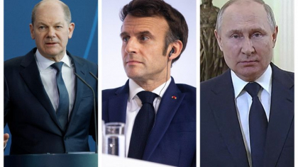 Scholz si Macron au vorbit la telefon cu Putin: „Au insistat ca orice solutie la aceasta criza trebuie sa vina prin negocieri„