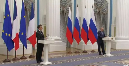 O noua convorbire telefonica intre Macron, Scholz si Putin O noua convorbire telefonica intre Macron, Scholz si Putin
