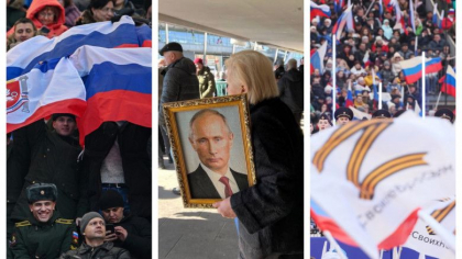 Putin sarbatoreste masacrul din Ucraina cu un miting pro-razboi in stil nord-coreean - GALERIE FOTO Putin sarbatoreste masacrul din Ucraina cu un miting pro-razboi in stil nord-coreean - GALERIE FOTO