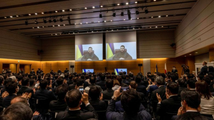 Zelenski a vorbit in parlamentul din Tokyo. A criticat ONU si a cerut Japoniei sa creasca presiunea asupra sanctiunilor asupra Rusiei