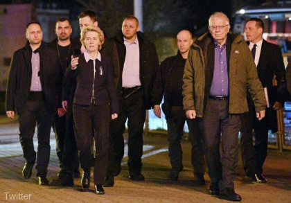Ursula von der Leyen si Josep Borrell au ajuns in Ucraina cu trenul
