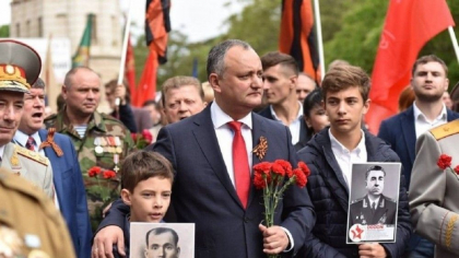 Igor Dodon: „De 9 Mai, eu personal voi purta la piept panglica Sfantului Gheorghe asa ca si in anii precedenti”