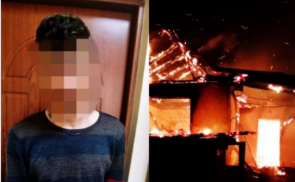 Caz socant la Orhei. Un tanar ar fi dat foc la casa pentru a ascunde omorul tatalui sau - FOTO