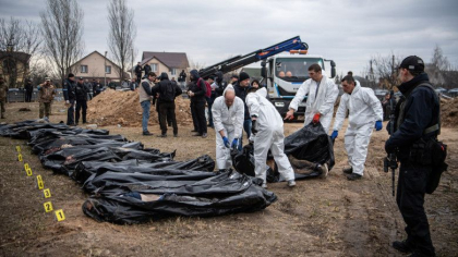Primarul din Bucha: Pana acum au fost gasite cadavrele a 403 persoane ucise de soldatii rusi Primarul din Bucha: Pana acum au fost gasite cadavrele a 403 persoane ucise de soldatii rusi
