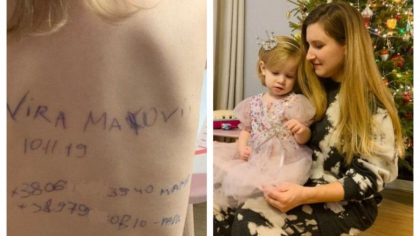 Mama din Ucraina care a scris pe spatele fetitei date de contact, crezand ca va muri, a ajuns in Franta