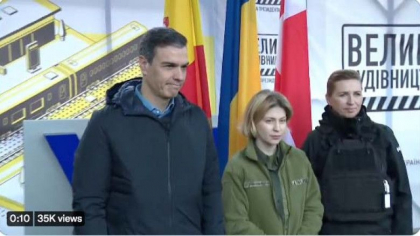 Premierii Spaniei si Danemarcei se afla in vizita la Kiev - FOTO
