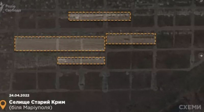 O noua groapa comuna a fost descoperita langa Mariupol / Transeele depasesc 200 de metri lungime
