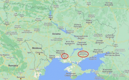 Explozie in Herson, langa turnul principal de televiziune din centrul orasului ocupat de rusi Explozie in Herson, langa turnul principal de televiziune din centrul orasului ocupat de rusi