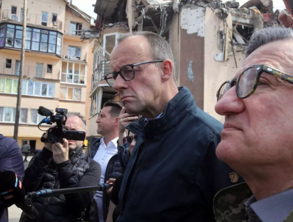 Liderul opozitiei germane a mers la Kiev dupa ce cancelarul Olaf Scholz a refuzat deplasarea - VIDEO