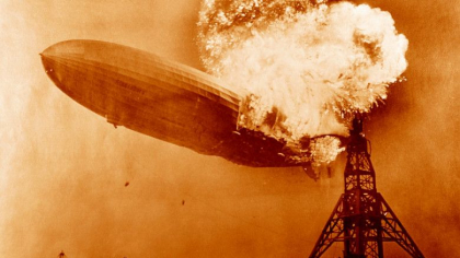 85 de ani de la explozia dirijabilului Hindenburg, dezastrul aerian produs in fata camerelor de filmat - GALERIE FOTO/VIDEO