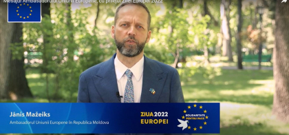 Mesajul Ambasadorului Uniunii Europene la Chisinau, cu prilejul Zilei Europei: „UE este alaturi de Republica Moldova pentru pace, prosperitate si securitate” - VIDEO Mesajul Ambasadorului Uniunii Europene la Chisinau, cu prilejul Zilei Europei: „UE este alaturi de Republica Moldova pentru pace, prosperitate si securitate” - VIDEO