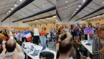 Eurovision 2022. Zdob si Zdub si Orchestra Fratilor Advahov au facut mare nebunie in sala de presa, dupa anuntul start vot - VIDEO