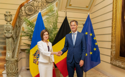 Sefa statului a discutat despre agenda europeana a tarii noastre cu prim-ministrul Regatului Belgiei, in cadrul vizitei la Bruxelles - FOTO