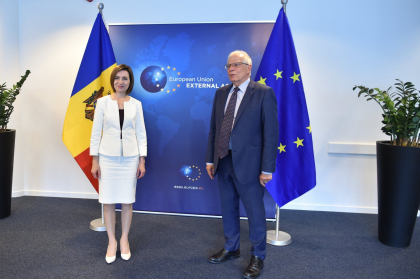 Maia Sandu la intrevedere cu Josep Borrell: „Am vorbit despre sprijinul pentru recuperarea post-pandemica a economiei” - FOTO