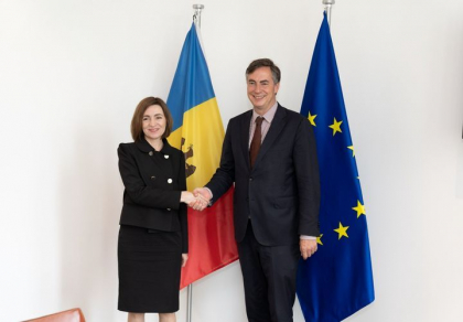 Maia Sandu a discutat despre situatia de securitate din tara cu presedintele Comitetului pentru Afaceri Externe al Parlamentului European - FOTO