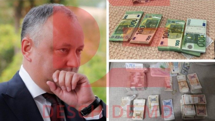 Prechezitii PA-SIS la Dodon. Procurorii au gasit zeci de mii de euro si circa jumatate de milion de lei. Imagini din casa lui Igor Dodon - FOTO